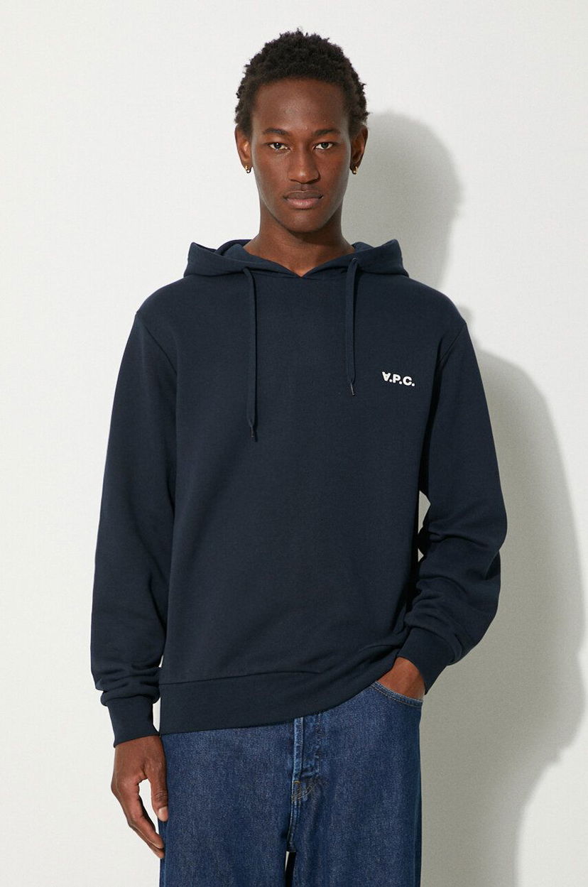 Mikina A.P.C. Boxy Petit Hoodie Modrá | COHBR.H27917.TIQ