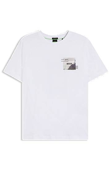 Tričko BOSS BOSS Relaxed-fit Tee with Reflective Accents Biela | 50548093