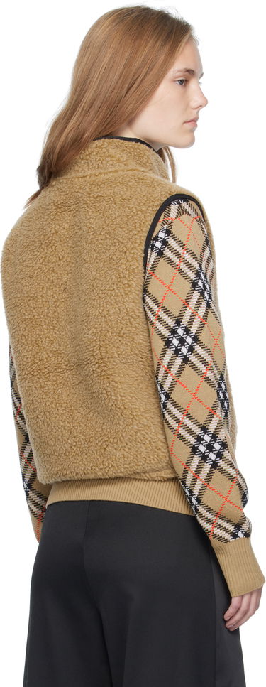 Vesta Burberry Burberry Cropped Fleece Vest Béžová | 8110159, 2