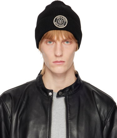 Kulicha rag & bone Charlie Logo-Embroidered Wool Beanie Čierna | WJK22HS009BV09, 0