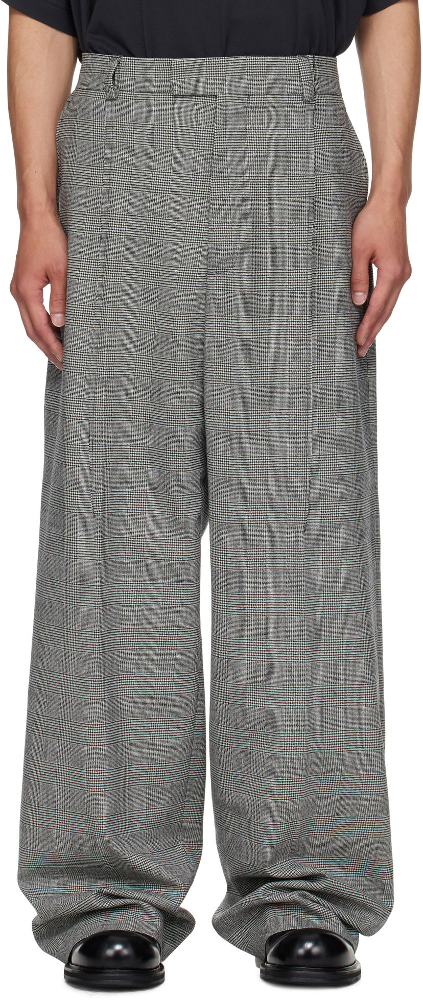 Nohavice VETEMENTS VETEMENTS Cut Baggy Tailored Trousers Šedá | UH76TP350GC