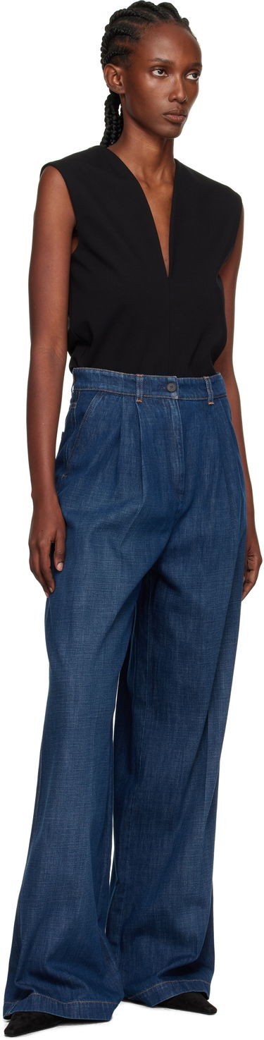 Džínsy LANVIN Lanvin Darted Wide Leg Jeans Modrá | RW-TR0316-D089-E25, 3