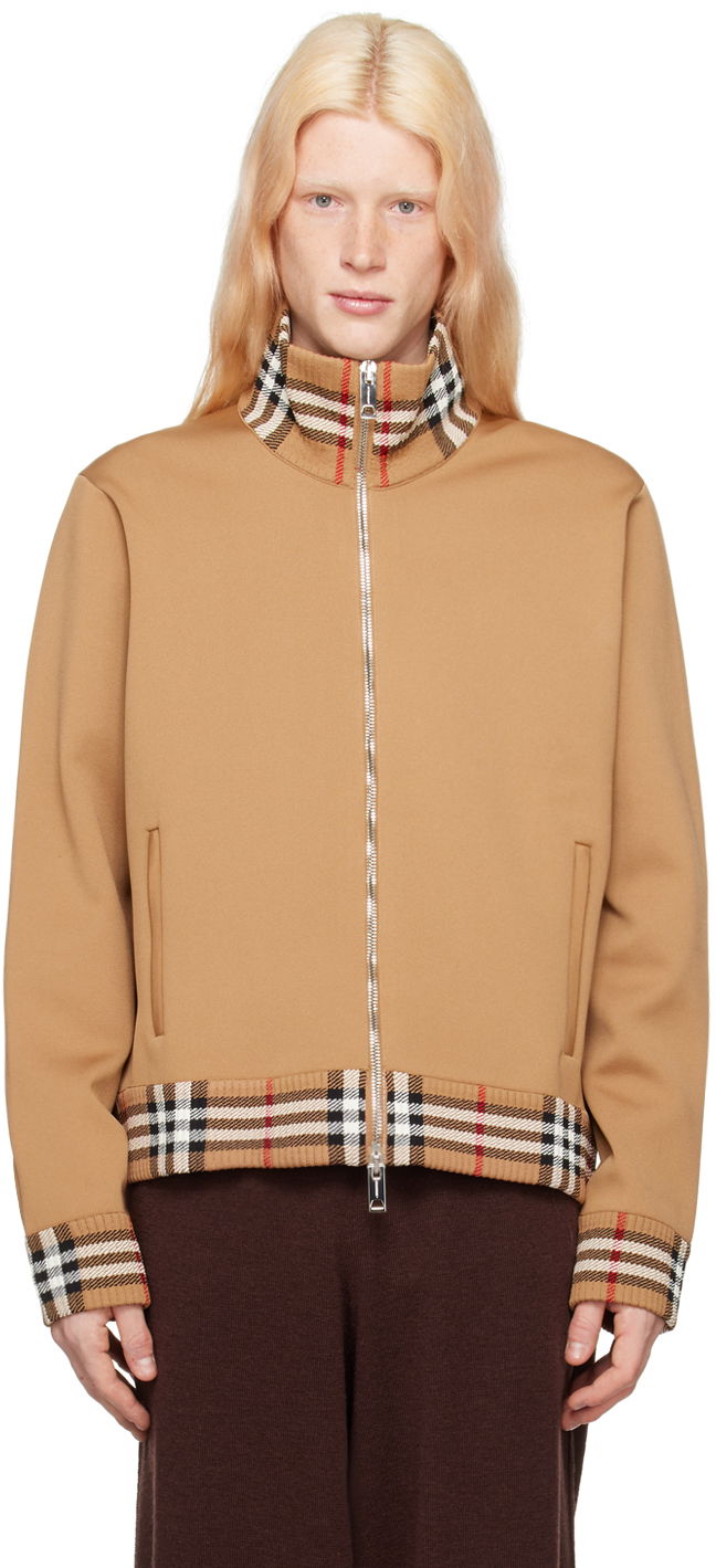 Bunda Burberry Check Trim Track Jacket Béžová | 8071862, 0