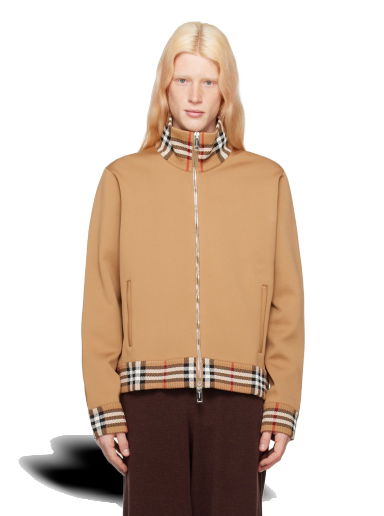 Bunda Burberry Check Trim Track Jacket Béžová | 8071862