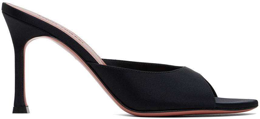Doplnky Amina Muaddi Amina Muaddi Alexa Slipper 90 Heeled Sandals Čierna | ALEXA SLIPPER SR SATIN, 0