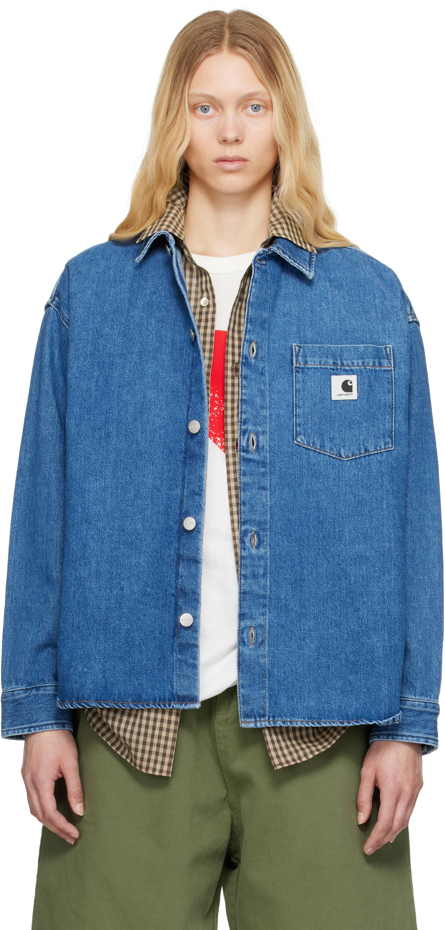Košeľa Carhartt WIP Work In Progress Alta Denim Shirt Modrá | I033344 0106, 0