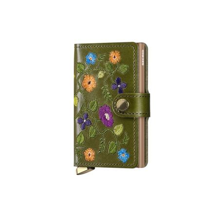 Peňaženka Secrid Floral Embroidered Mini Cardholder Wallet Zelené | MSt-Olive, 0