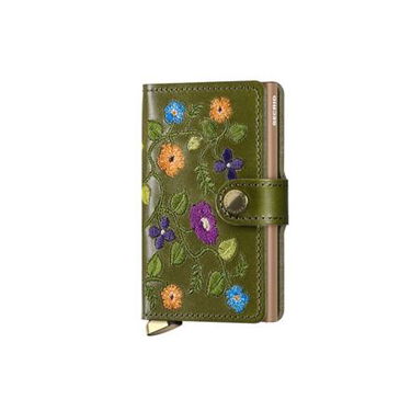 Peňaženka Secrid Floral Embroidered Mini Cardholder Wallet Zelené | MSt-Olive, 0