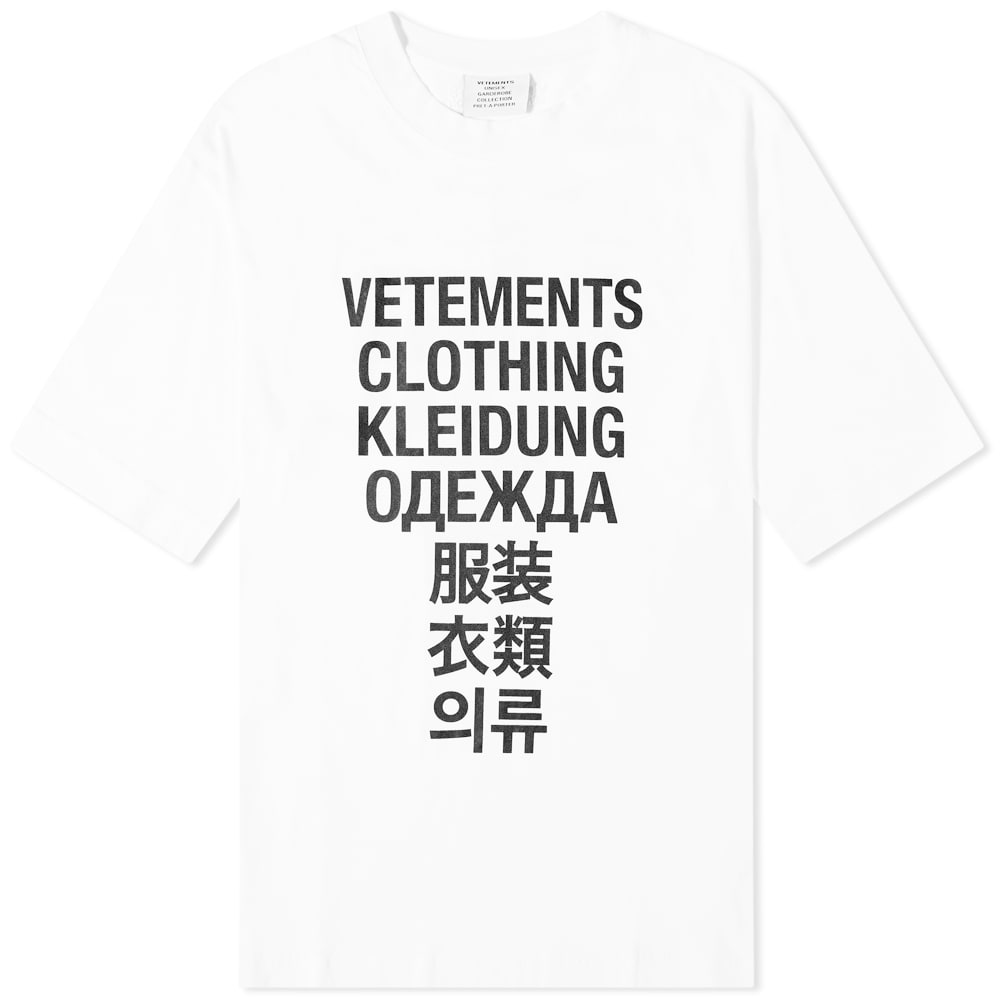 Tričko VETEMENTS Translation Tee Biela | UA53TR100W, 0
