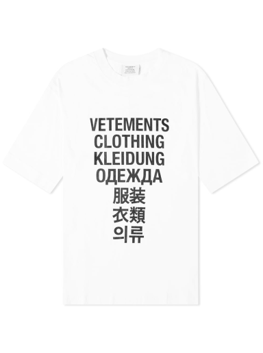 Tričko VETEMENTS Translation Tee Biela | UA53TR100W