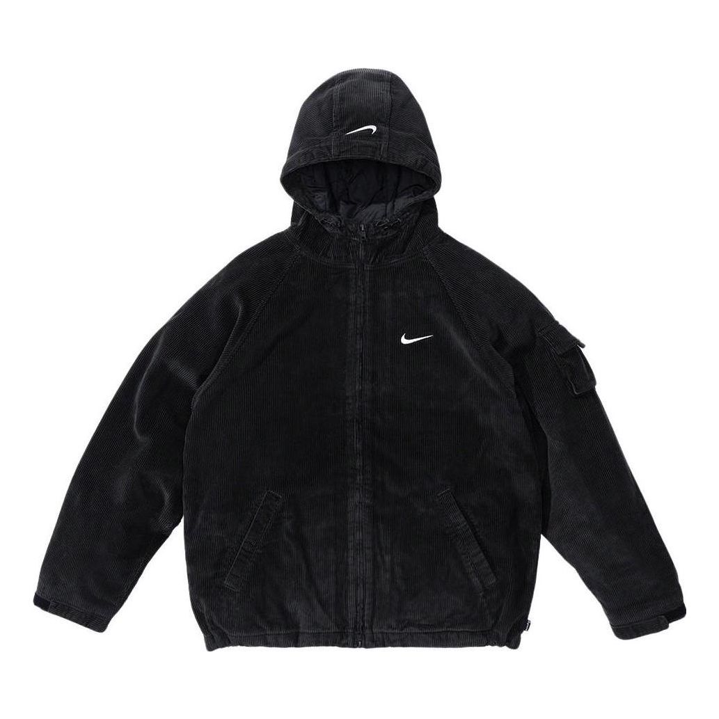 Prešívaná bunda Supreme Arc Corduroy Hooded Jacket Čierna | SUP-SS22-823, 0
