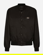 Nylon Bomber Jacket With Branded Tag 52