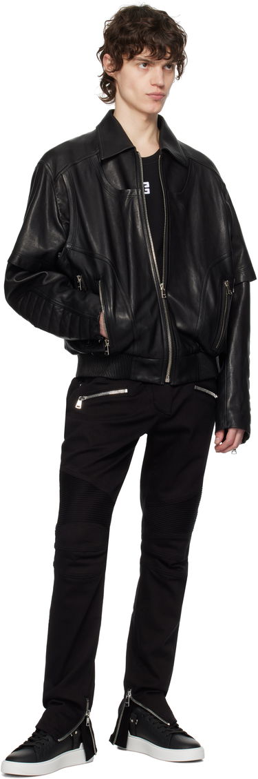 Džínsy Balmain Balmain Slim-Fit Biker Jeans Čierna | EH1MG115DF63, 3