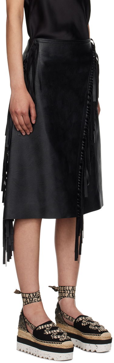 Sukňa Stella McCartney Fringe Midi Skirt Čierna | 630109SJB14, 1