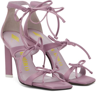 Doplnky The Attico Attico Aria Lace-Up Heeled Sandals Fialová | 227WS518 V015, 3