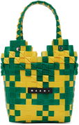 Woven Diamond Basket Tote