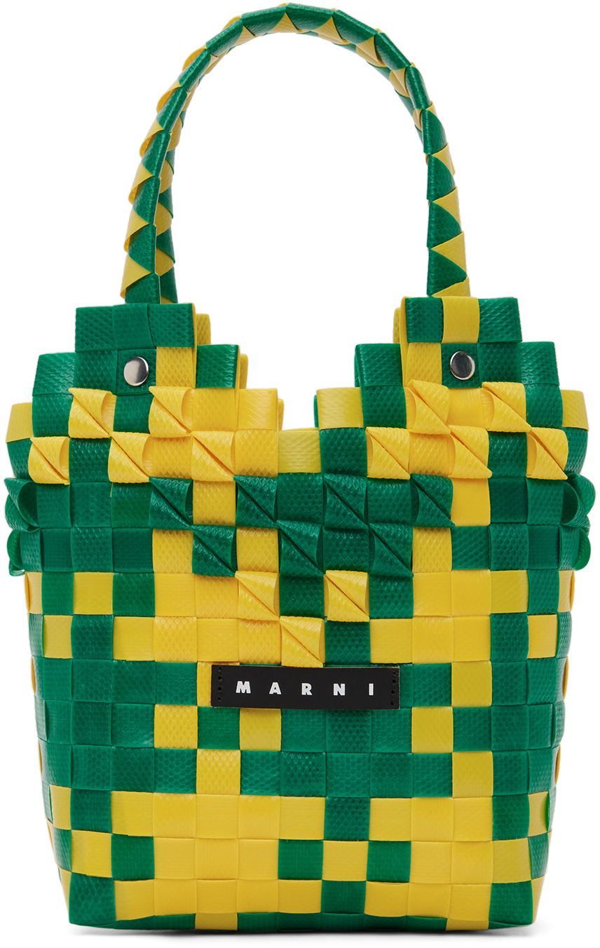 Tote bag Marni Woven Diamond Basket Tote Rôznofarebný | M00637-M00IW, 0
