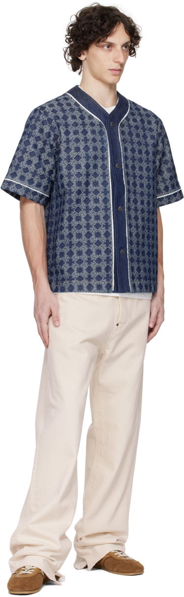 Košeľa AMIRI AMIRI MA Quad Baseball Denim Shirt Modrá | AMDNIR1042, 3