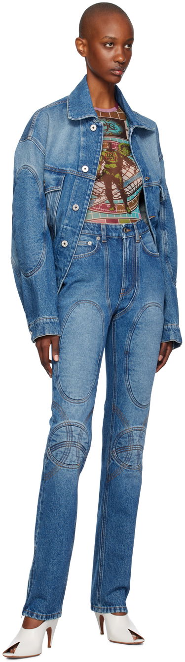 Bunda Jean Paul Gaultier Jean Paul Gaultier Lacing Denim Jacket Modrá | 24/31-F-VE062LP-D013-57, 3