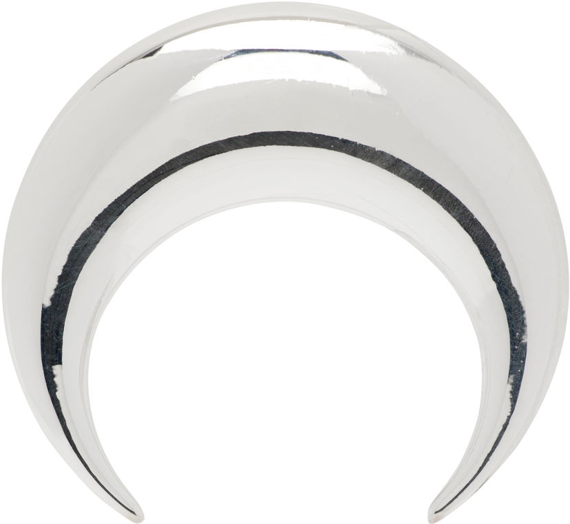 Náušnice Marine Serre Regenerated Tin Moon Stud Earring Metalická | UJW013ARMET0001