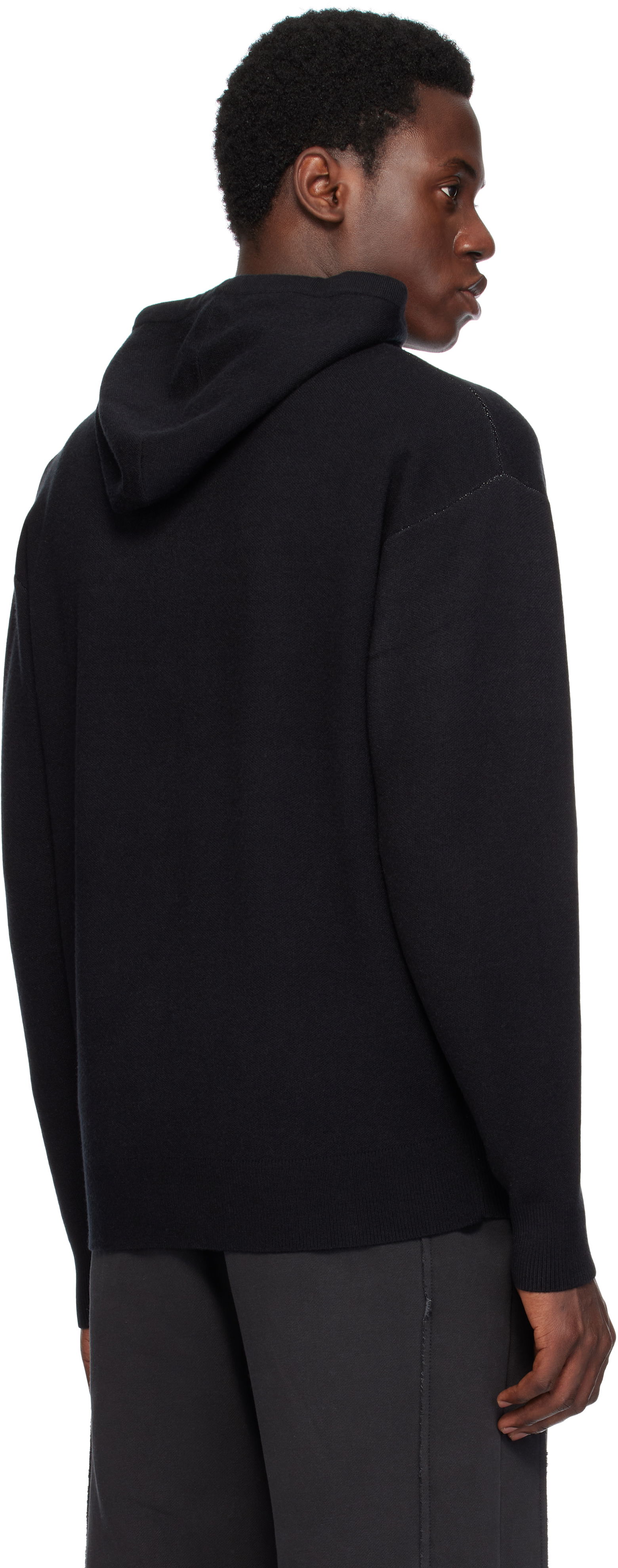 Slogan Knit Hoodie