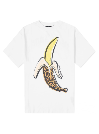 Tričko Palm Angels Banana Tee Biela | PMAA001F22JER0060118