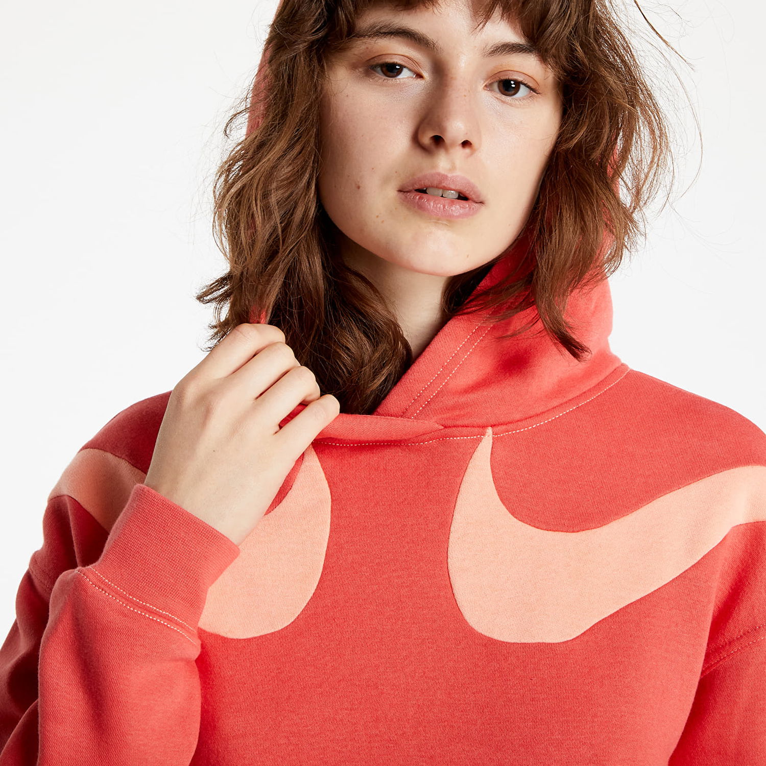 Mikina Nike NSW Swoosh Fleece Gx Hoodie Červená | DD5580-605, 1
