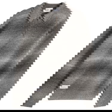 Sveter Butter Goods Beams 1/4 Zip Knit Polo Šedá | BG251300-BLK, 1