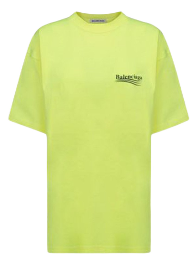 Tričko Balenciaga Political Campaign Large Fit T-Shirt Žltá | 641655TJVF77110