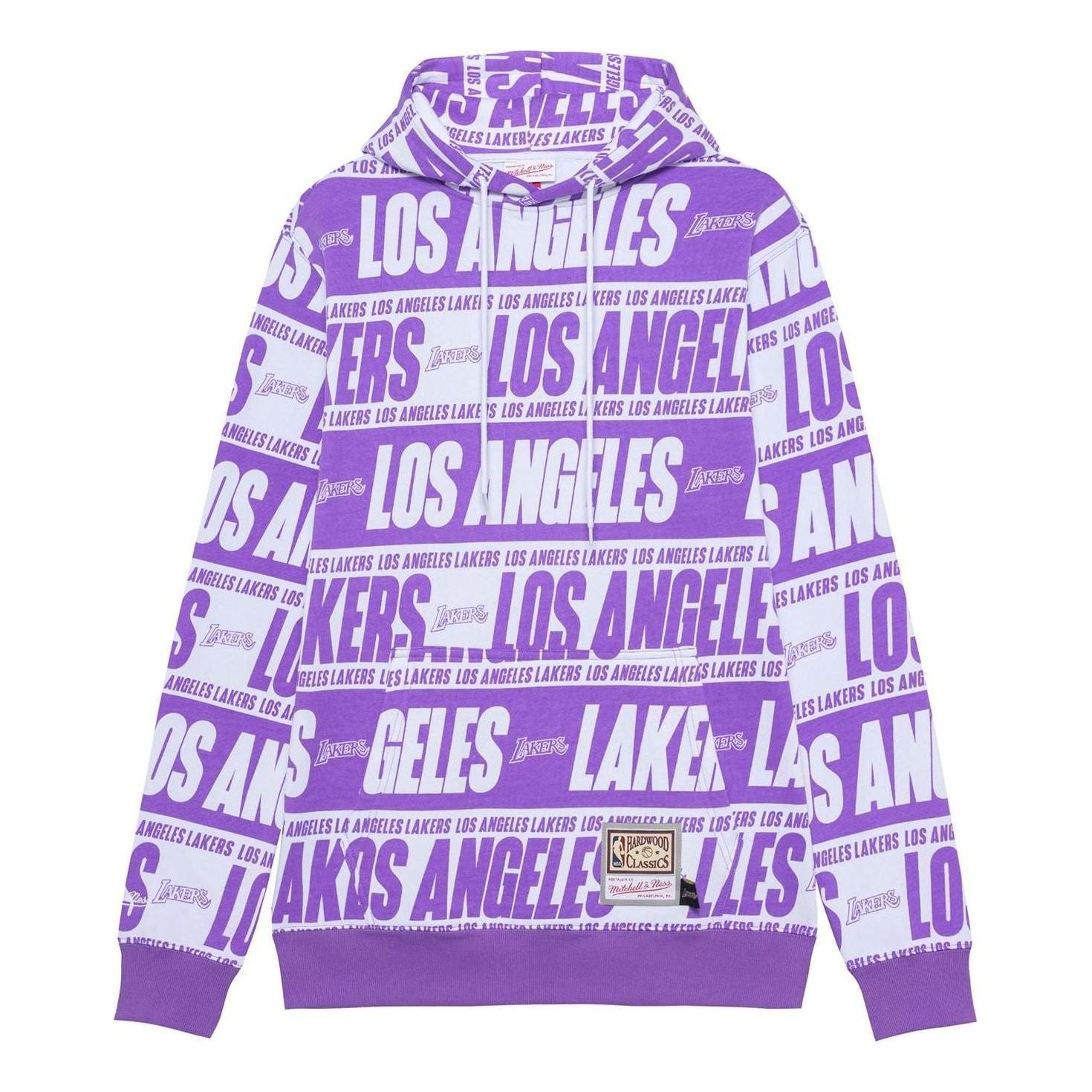 Mikina Mitchell & Ness NBA LA Lakers All Over Print Hoodie Fialová | FPHD4779-LALYYPPPPURP, 0