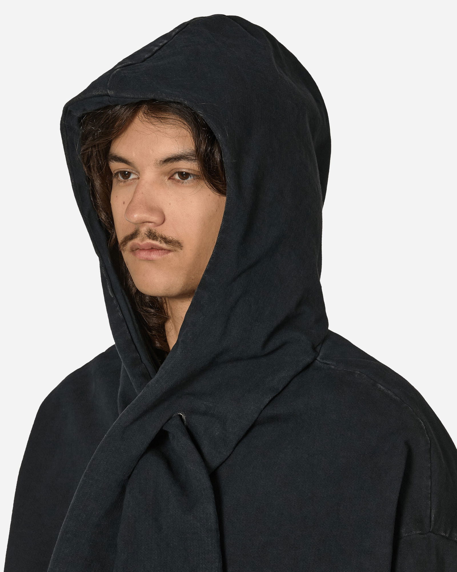 Attached-Scarf Hoodie