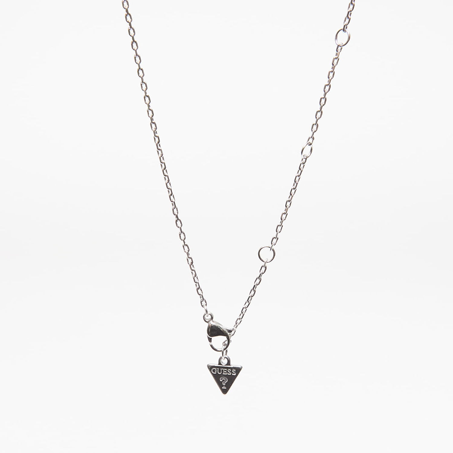 Náhrdelník GUESS Lovely Guess Heart Pendant Necklace with Crystals Metalická | JUBN03035JWRH-SILVER, 1