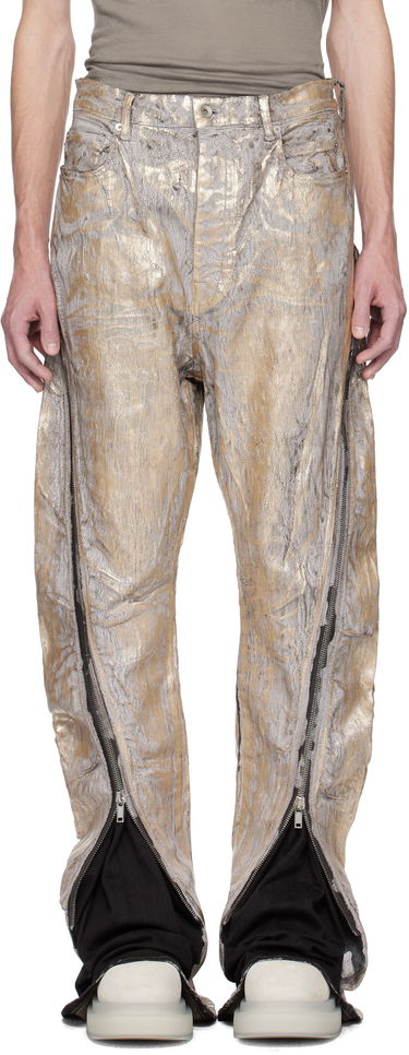 Džínsy Rick Owens Rick Owens Hollywood Bolan Banana Jeans Metalická | RR01E5343 SGMC, 0