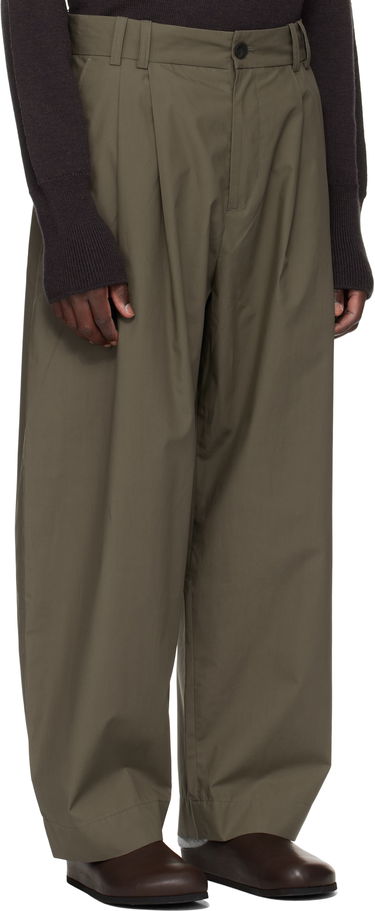 Nohavice Studio Nicholson Studio Nicholson Yale Pleated Trousers Zelené | YALE SNM - 788, 1