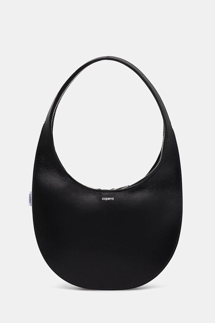 Kabelka Coperni Soft Swipe Crescent Bag Čierna | COPBA108F6066