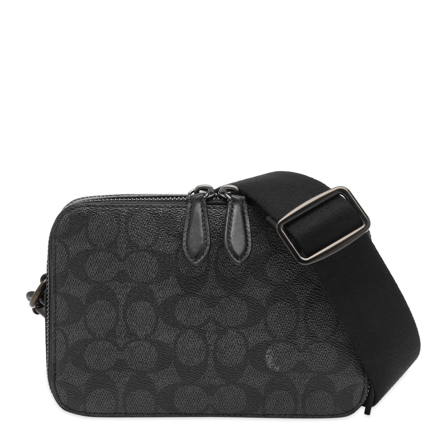 Ľadvinka Coach Signature Leather Crossbody Bag Čierna | CR783-CHR, 0