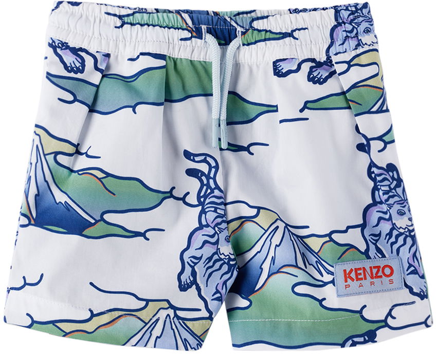 Plavky KENZO Paris Graphic Swim Modrá | K04211, 0