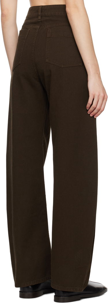 Nohavice LEMAIRE Lemaire High-Waisted Curved Pants Hnedá | PA1052 LD1001, 2