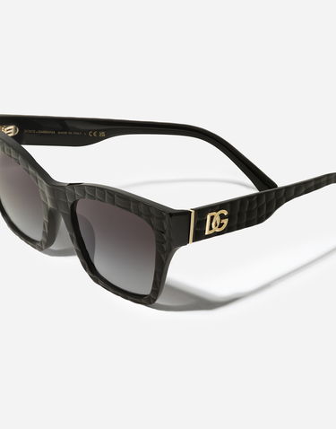 Slnečné okuliare Dolce & Gabbana New Arrivals Textured Crossed Sunglasses Čierna | VG4512VP88G9V000, 3