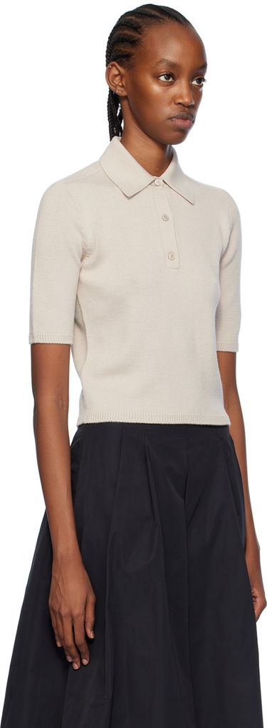 Sveter Max Mara Max Mara Gemma Polo Shirt Béžová | 2419361031600, 1