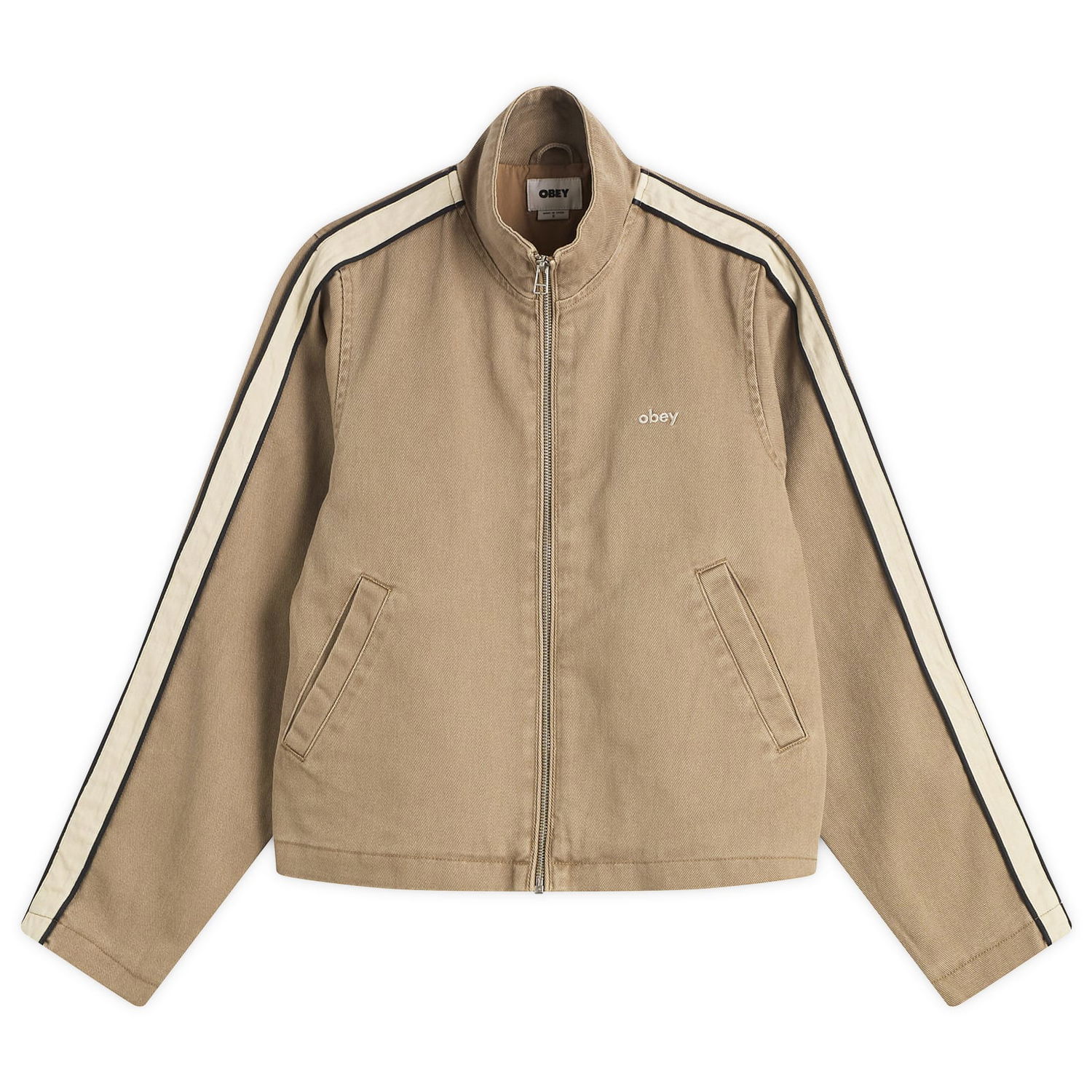 Bunda OBEY Women's Astrid Stripe Jacket Hnedá | 221800439-TAN, 0