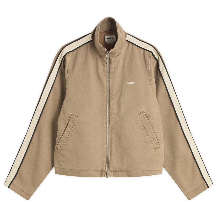 Bunda OBEY Women's Astrid Stripe Jacket Hnedá | 221800439-TAN