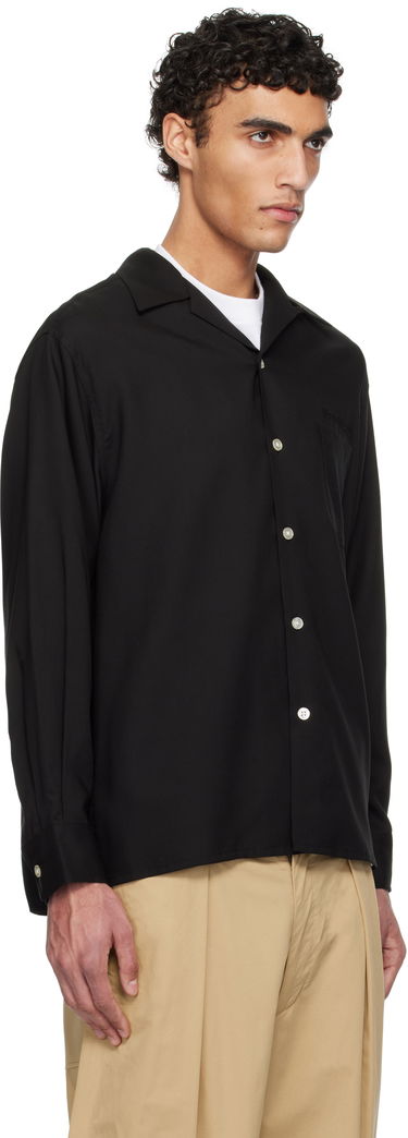 Košeľa WACKO MARIA WACKO MARIA 50's Open Collar Shirt Čierna | 25SSE-WMS-OC02, 1
