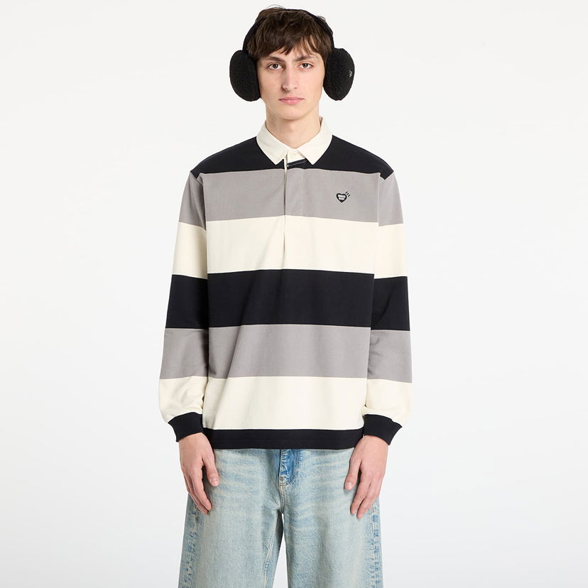Polo tričko Human Made HUMAN MADE Striped Long Sleeve Rugby Shirt Rôznofarebný | HM30CS006BK
