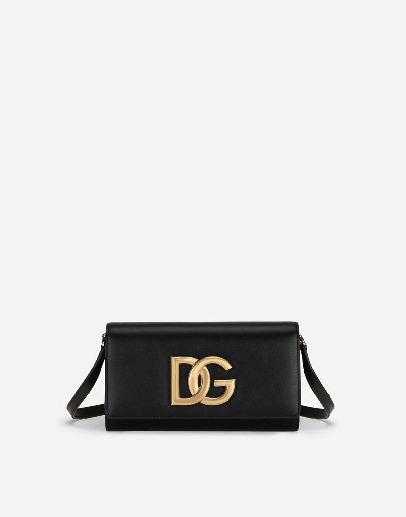 Taška cez rameno Dolce & Gabbana Calfskin 3.5 Clutch Shoulder And Crossbody Bag Onesize Čierna | BB7082AW57680999
