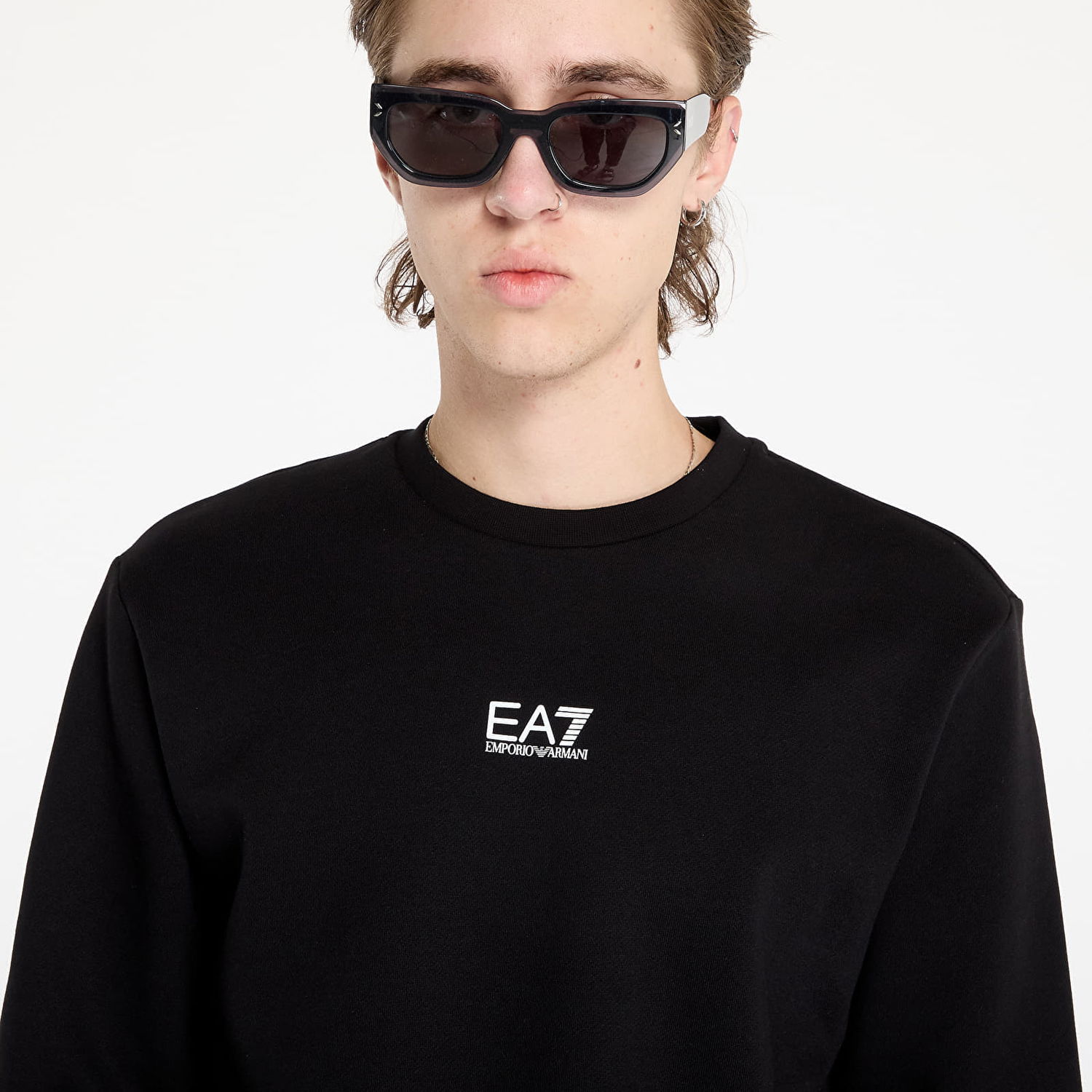 Mikina Emporio Armani Sweatshirt EA7 Sweatshirt Black XL Čierna | 8NPM34PJVTZ1200, 1