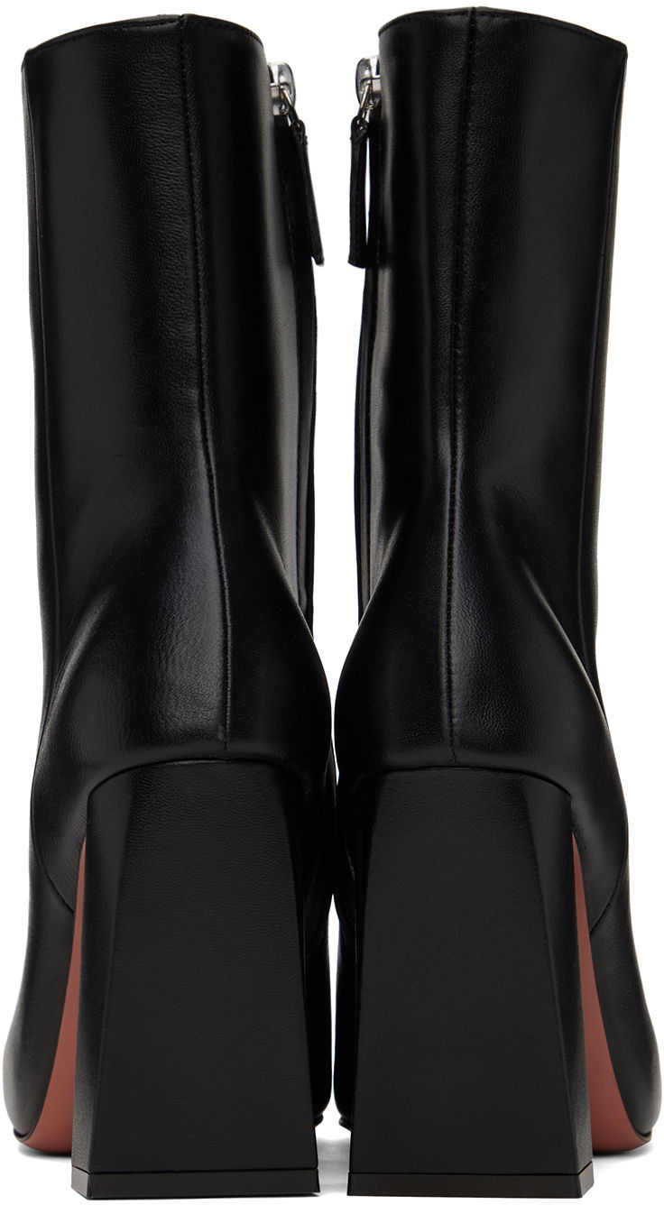 Starostlivosť o obuv Amina Muaddi Amina Muaddi Marine Boots Čierna | MARINE BOOTIE BLOCK HEEL NAPPA, 1