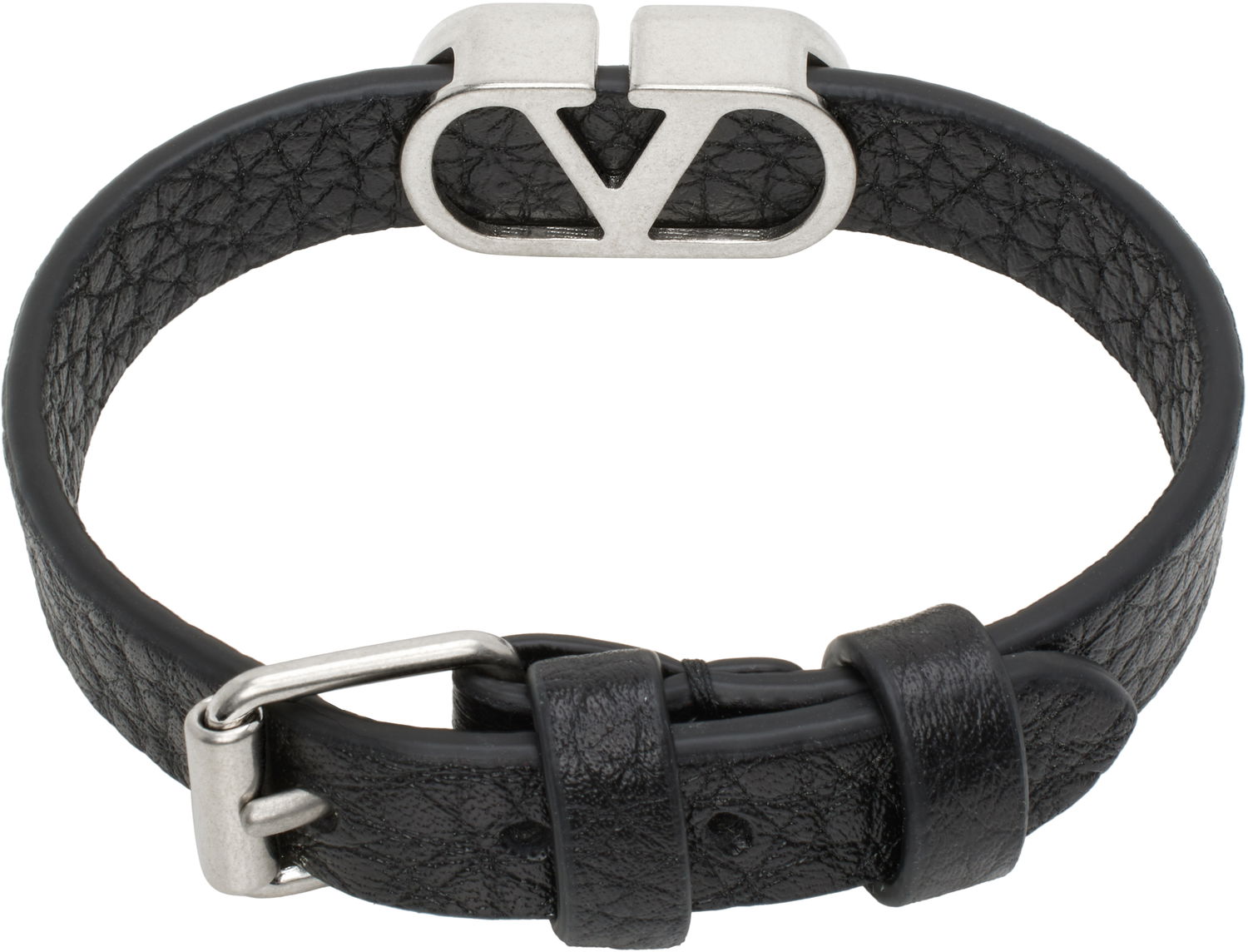 Náramok Valentino Valentino Garavani VLogo Signature Grainy Calfskin Bracelet Čierna | 6Y2J0S49GMY, 1