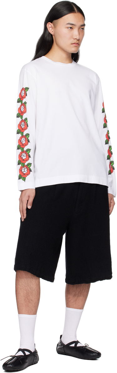 Tričko Simone Rocha Simone Rocha Cluster Rose Logo Print T-shirt Biela | 5194P33P34-M 0569, 3