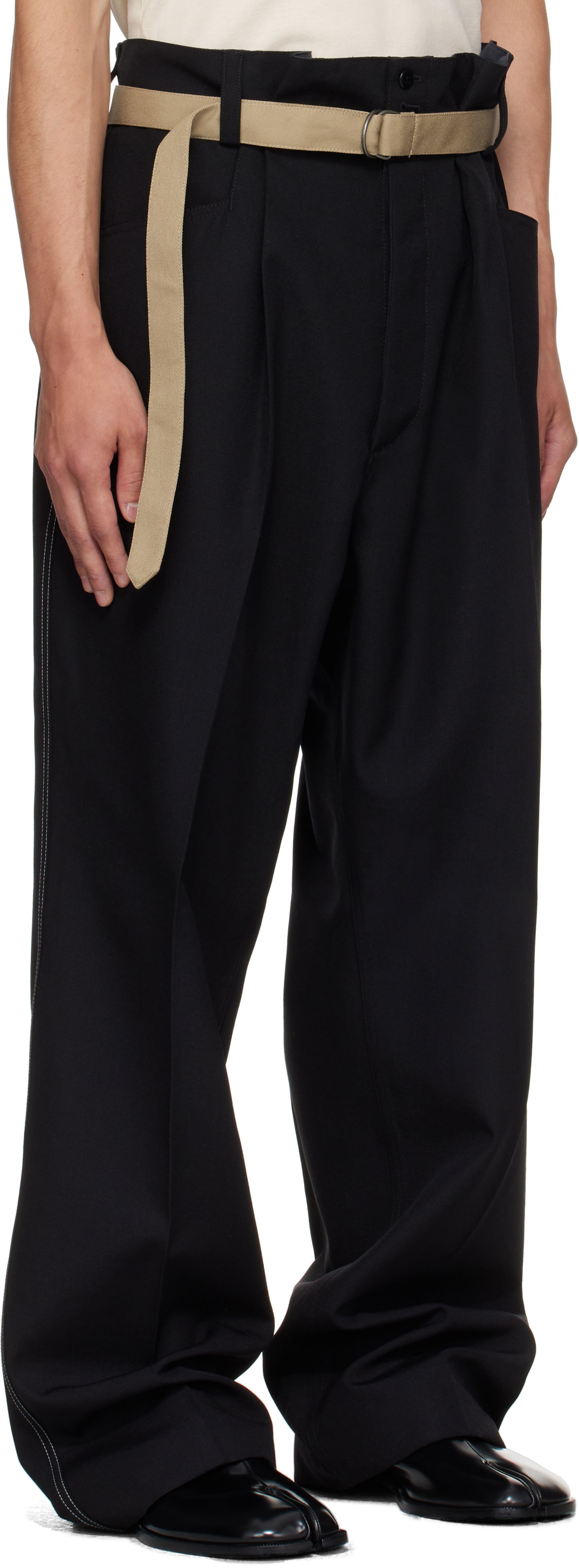 Nohavice Maison Margiela Maison Margiela Wool Trousers Čierna | S50KA0688 M35518, 1
